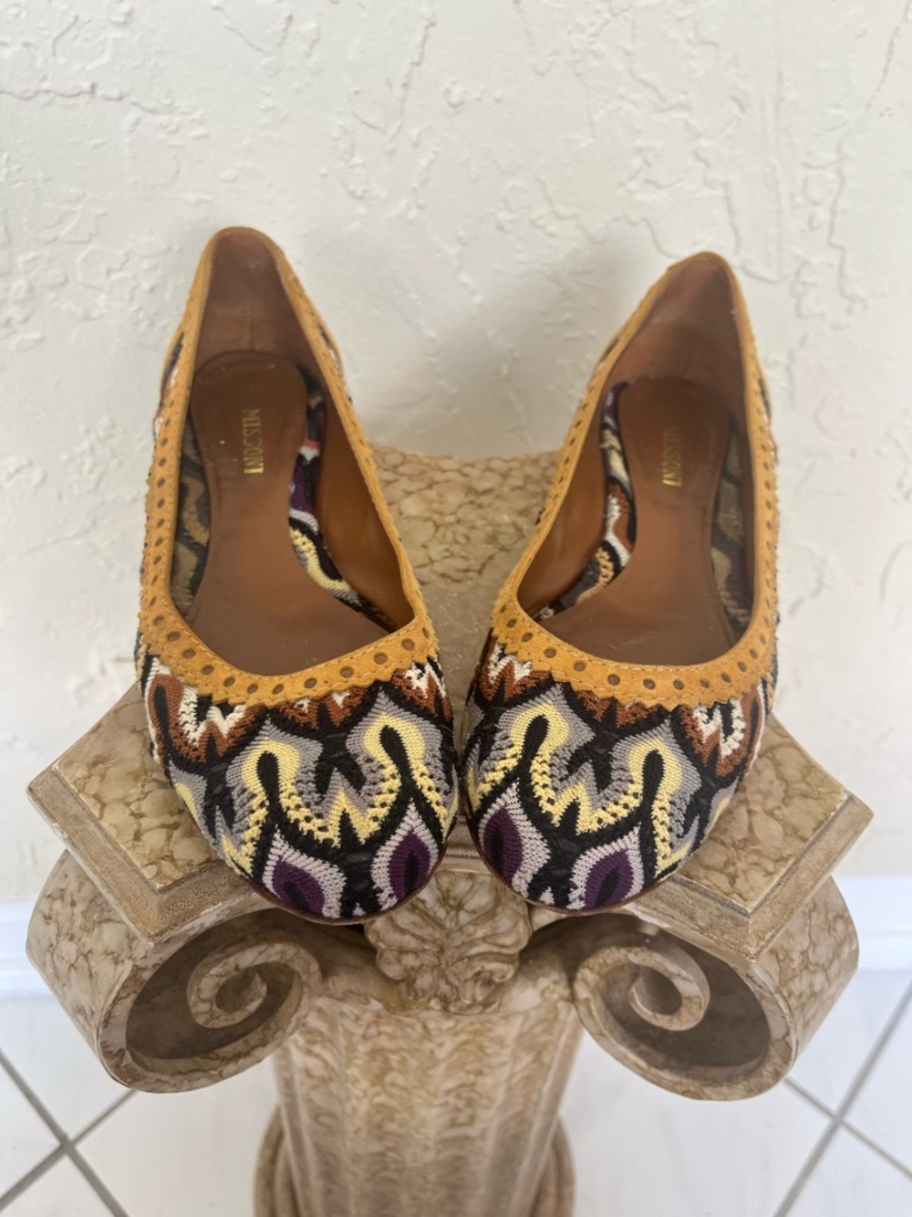 Missoni Multicolor Embroidered Flats